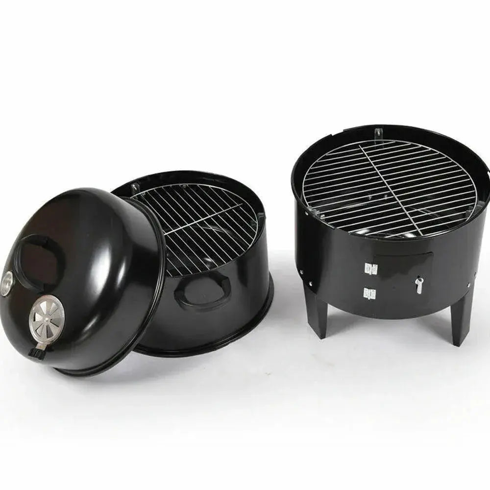 3‑in‑1 Portable Charcoal Vertical Smoker BBQ Roaster Grill - BBQ Backyard Supply Co