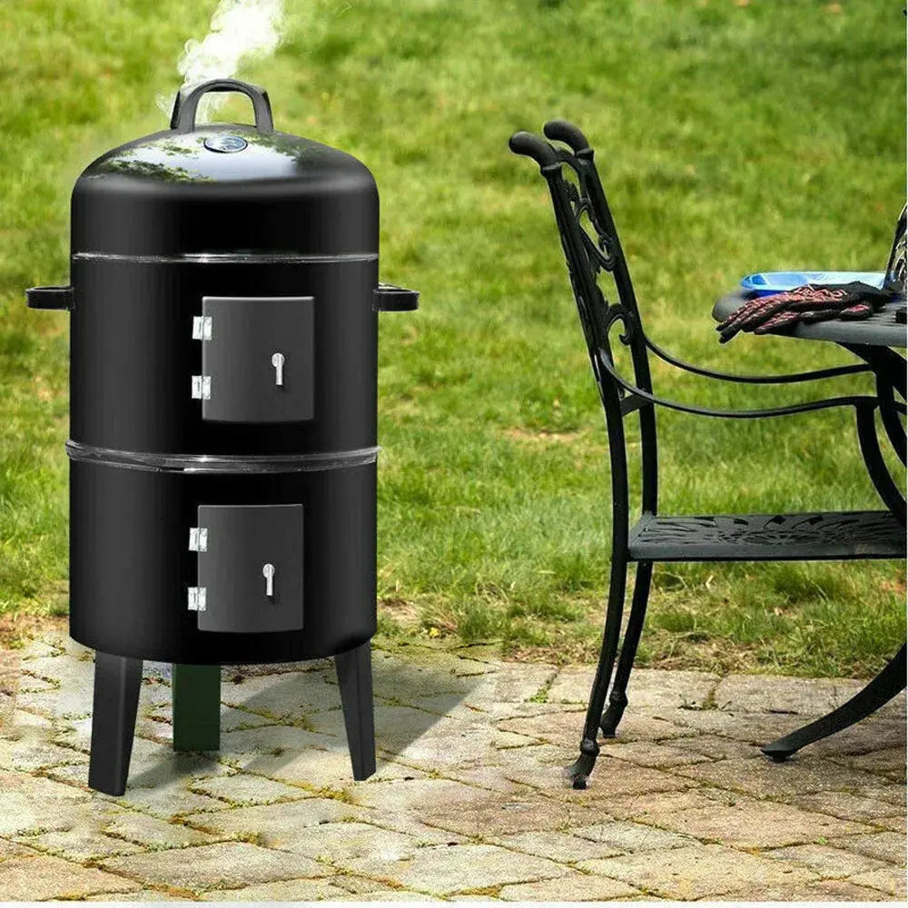 3‑in‑1 Portable Charcoal Vertical Smoker BBQ Roaster Grill - BBQ Backyard Supply Co