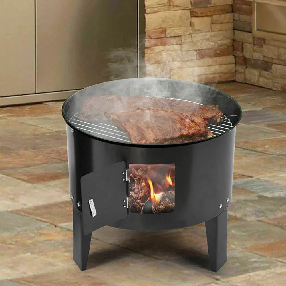 3‑in‑1 Portable Charcoal Vertical Smoker BBQ Roaster Grill - BBQ Backyard Supply Co