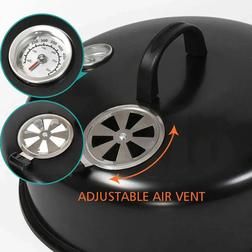 3‑in‑1 Portable Charcoal Vertical Smoker BBQ Roaster Grill - BBQ Backyard Supply Co