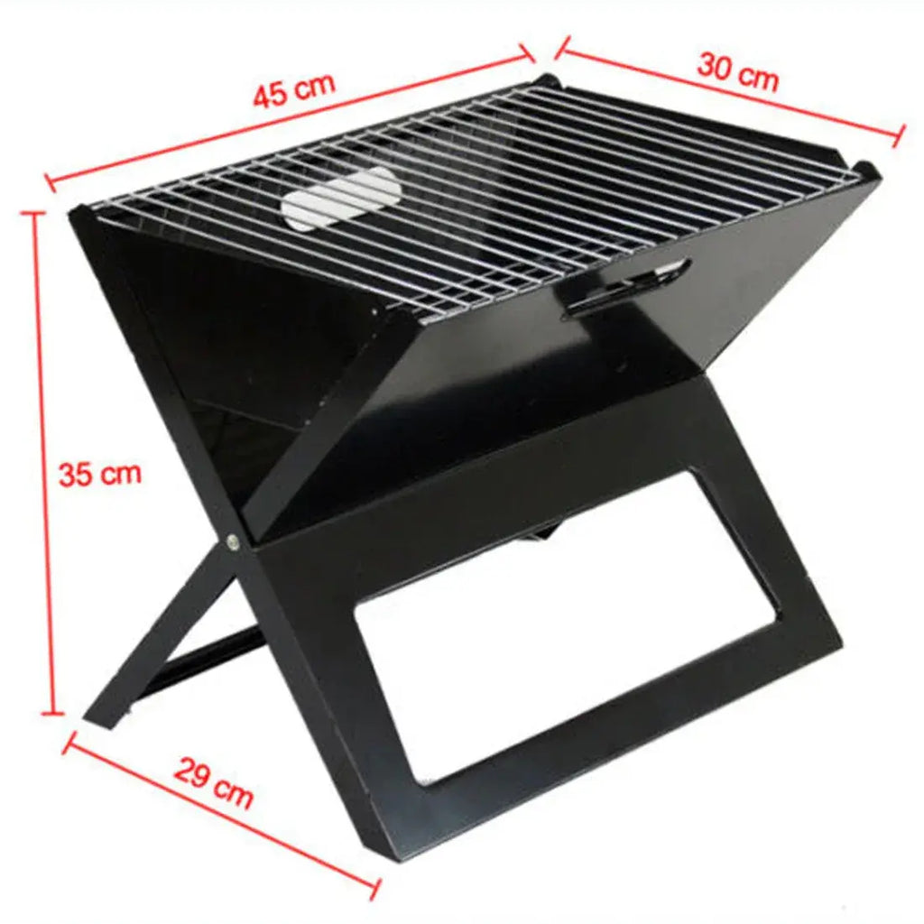 Portable Notebook Grill – Foldable Charcoal BBQ for Camping & Picnics - BBQ Backyard Supply Co