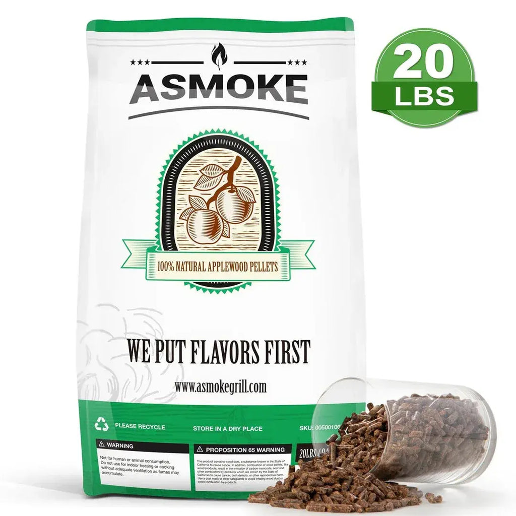 Asmoke 9.5kg 100% Pure Applewood Pellets – All-Natural Smoking Pellets - BBQ Backyard Supply Co