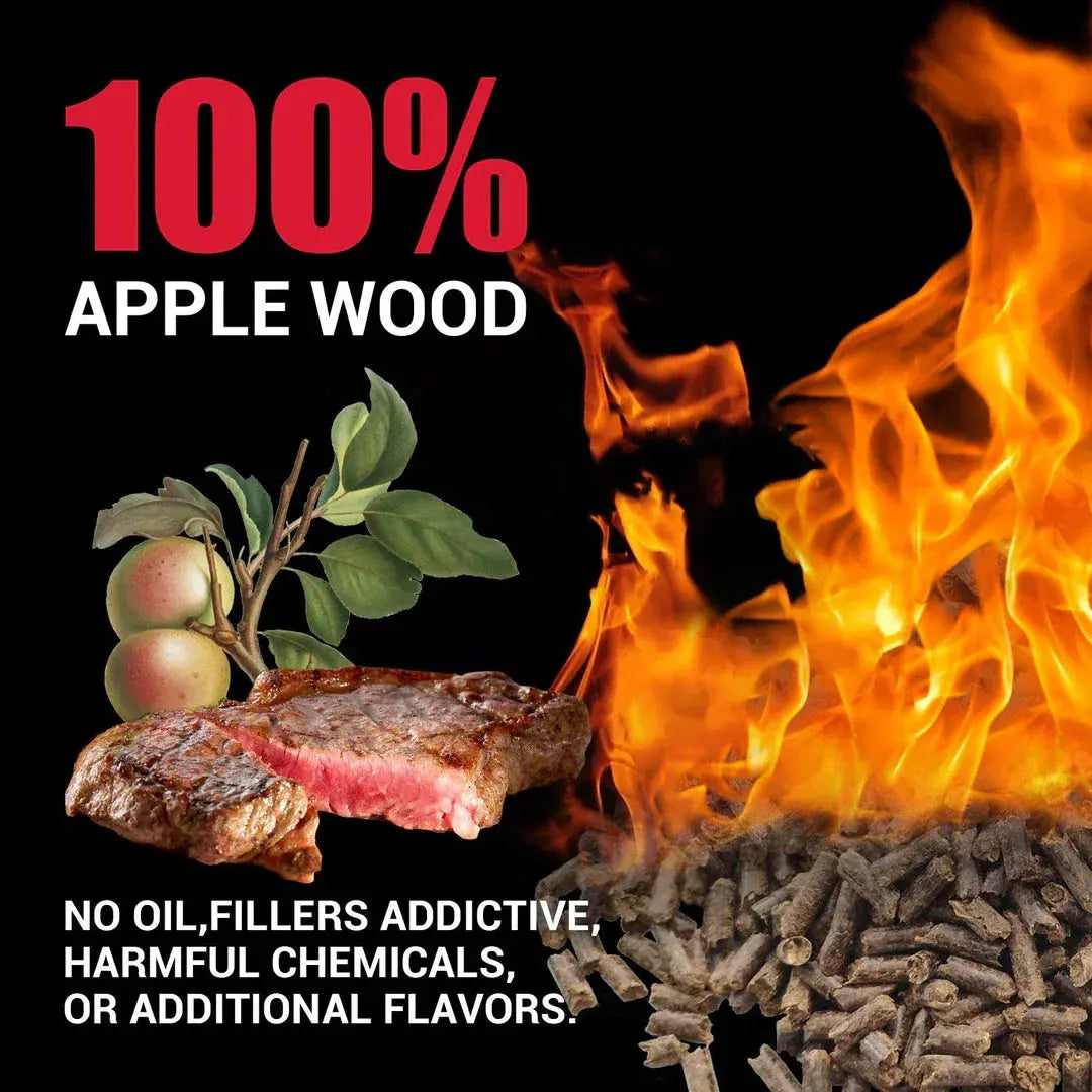 Asmoke 9.5kg x 2 (19kg) 100% Pure Applewood Pellets – All-Natural Smoking Pellets - BBQ Backyard Supply Co