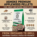 Asmoke 9.5kg x 2 (19kg) 100% Pure Applewood Pellets – All-Natural Smoking Pellets
