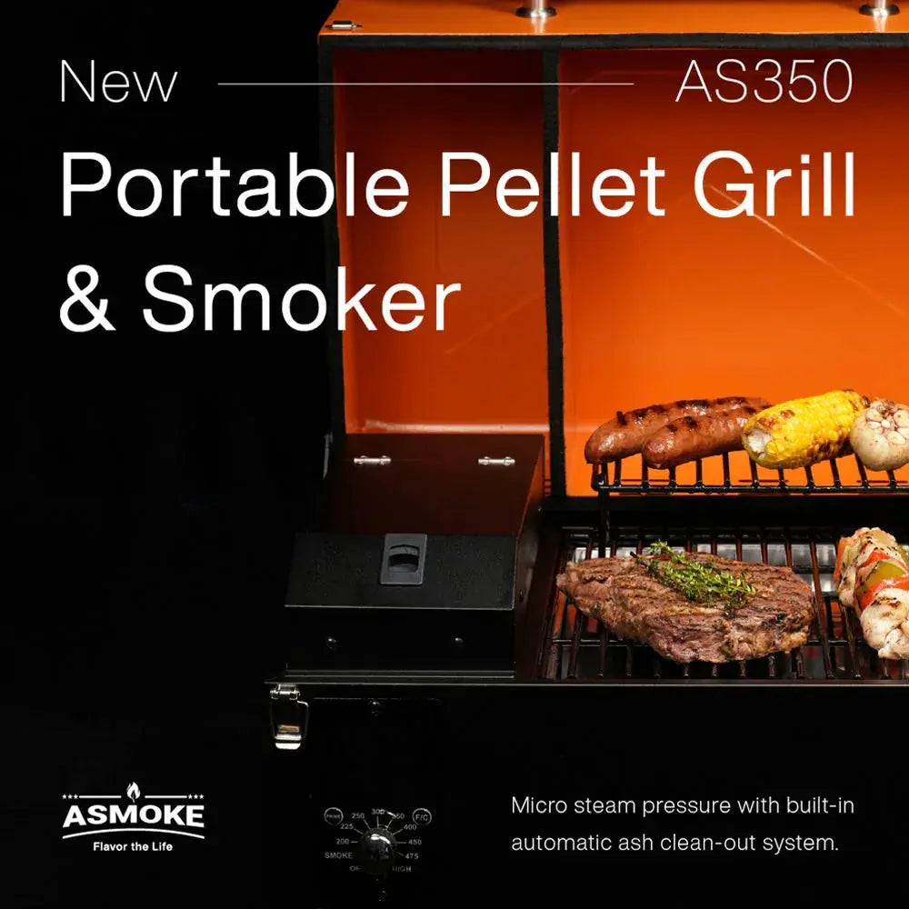 Asmoke AS350 Portable Wood Pellet Grill – Apple Red - BBQ Backyard Supply Co