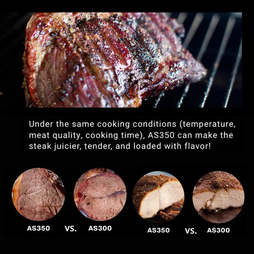 Asmoke AS350 Portable Wood Pellet Grill – Cyder Black - BBQ Backyard Supply Co