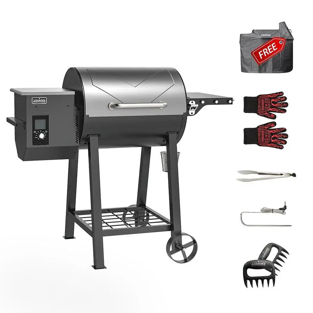 Asmoke AS500N‑2 Wood Pellet Grill – Silver - BBQ Backyard Supply Co
