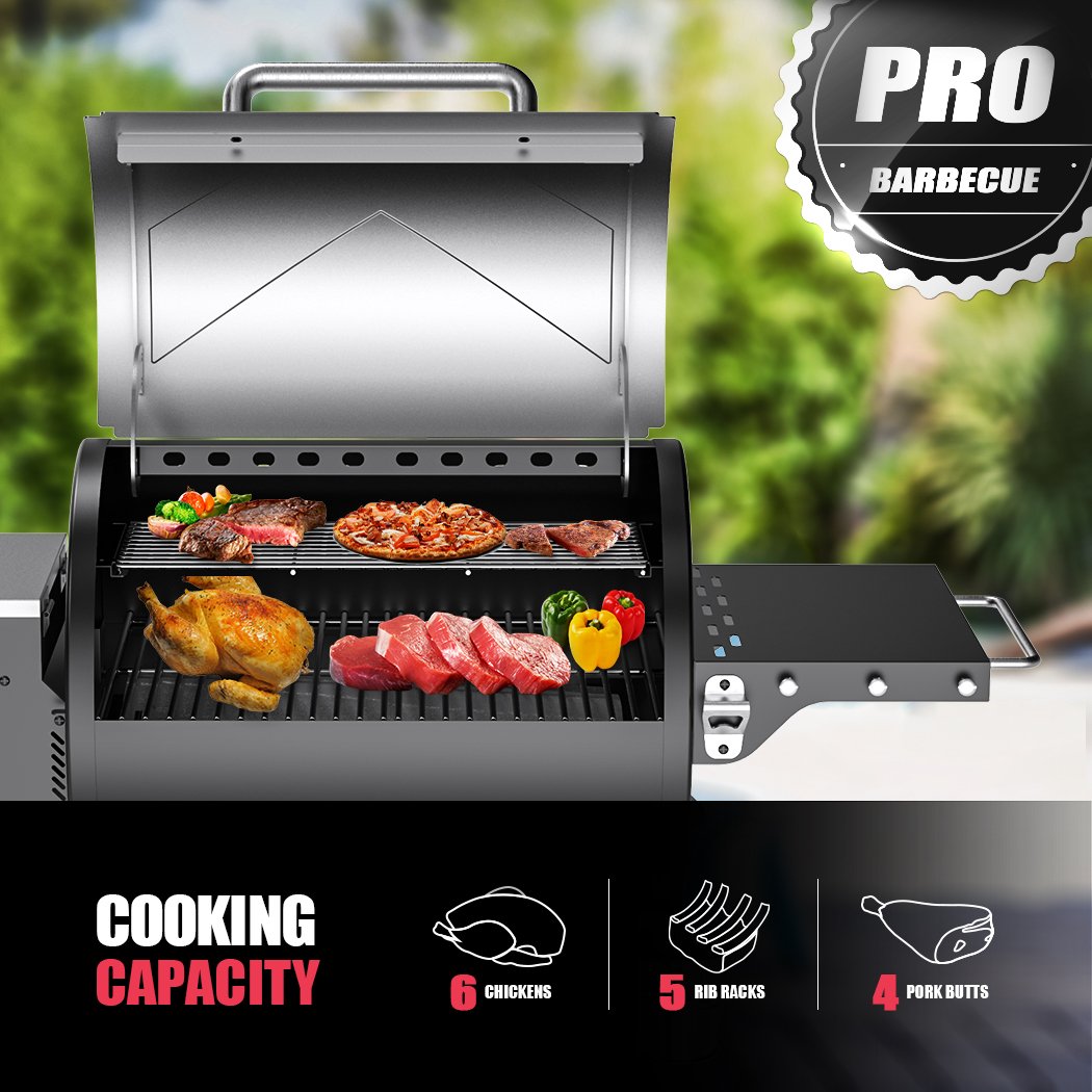 Asmoke AS500N‑2 Wood Pellet Grill – Silver