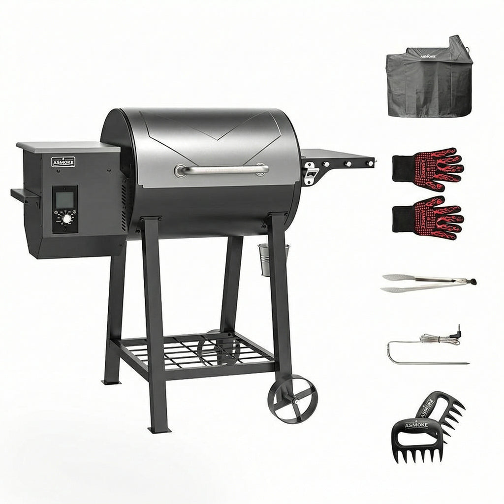 Asmoke AS500N‑2 Wood Pellet Grill – Silver