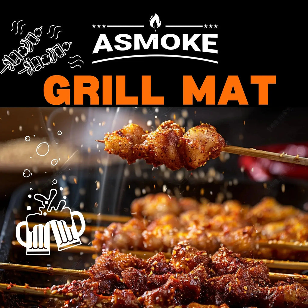 ASMOKE Premium Copper & Black BBQ Grill Mats (2-Pack) - BBQ Backyard Supply Co