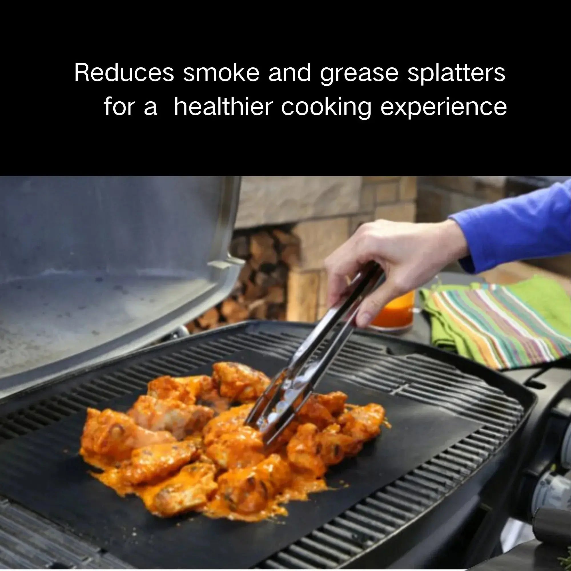 ASMOKE Premium Copper & Black BBQ Grill Mats (2-Pack) - BBQ Backyard Supply Co
