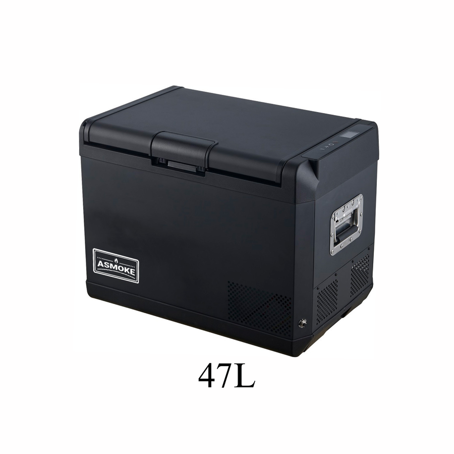 ASMOKE Premium Mini Fridge | 47L Compact Refrigerator with Roll-Bond Evaporator & Internal Light for Camping, RV & BBQ