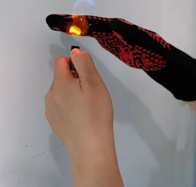 Red a Pair Of Extreme Heat Resistant BBQ Gloves (500°C) - Aramid Fiber with Non-Slip Silicone Grip for Grilling & Oven Use BBQ Backyard Supply Co