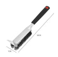 Plastics Handle Heavy Duty BBQ Grill Brush - Stainless Steel Wire Cleaner with Scraper for Effortless Grate Cleaning - BBQ Backyard Supply Co