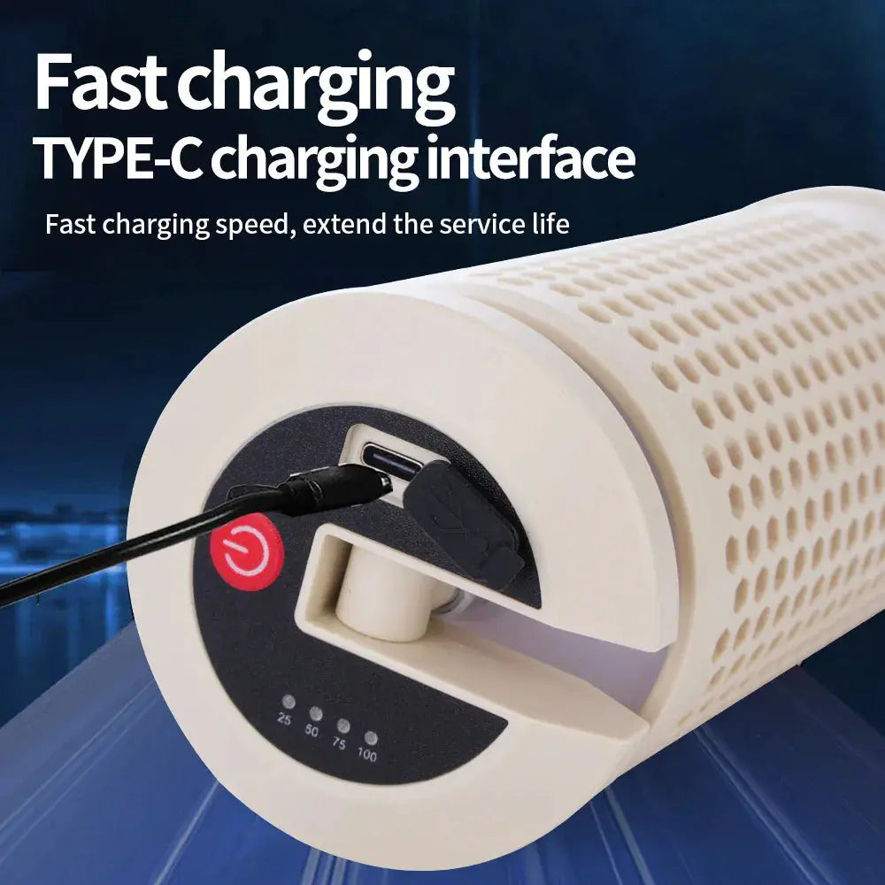 Collapsible LED Camping Lantern – 45-Hour Battery Life, USB-C Charging, Atmosphere Lighting (Khaki) - BBQ Backyard Supply Co