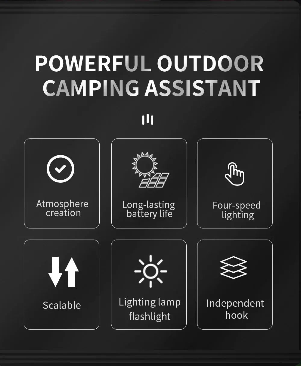 Collapsible LED Camping Lantern – 45-Hour Battery Life, USB-C Charging, Atmosphere Lighting (Khaki) - BBQ Backyard Supply Co