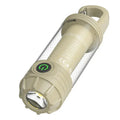 Tri-Color Camping Lantern & Flashlight – Rechargeable, 360° Ambient Light, Hook Design (Khaki) - BBQ Backyard Supply Co