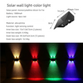 Solar Powered Up and Down Wall Light – Outdoor LED Wall Lantern, IPX4 Waterproof, Auto Sensor, Colorful Light - BBQ Backyard Supply Co