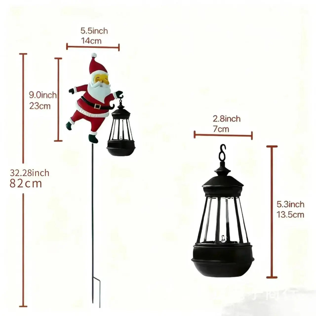 Solar Santa with LED Waterfall Effect - BBQ Backyard Supply Co
