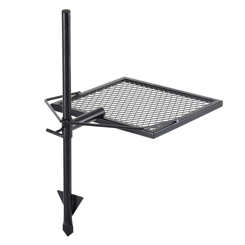 Swivel Campfire Grill, Fire Pit Grill Grate over Fire Pits, Heavy Duty Steel Grill Grates, 360° Adjustable Open Fire Outdoor Cooking Equipment, Portable Camp Fire Racks for Camping Outdoor BBQ