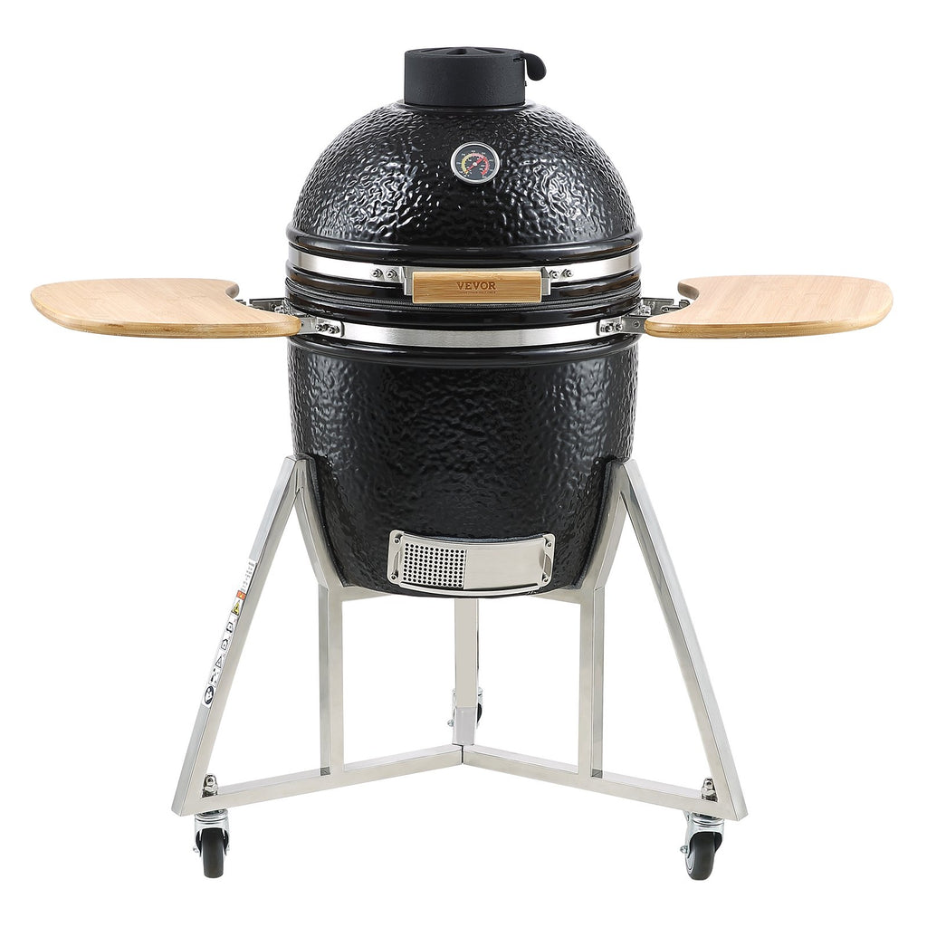 VEVOR Portable Charcoal & Gas Grill • Heavy‑Duty Stainless Steel • Mini Smoker with Cart & Cover