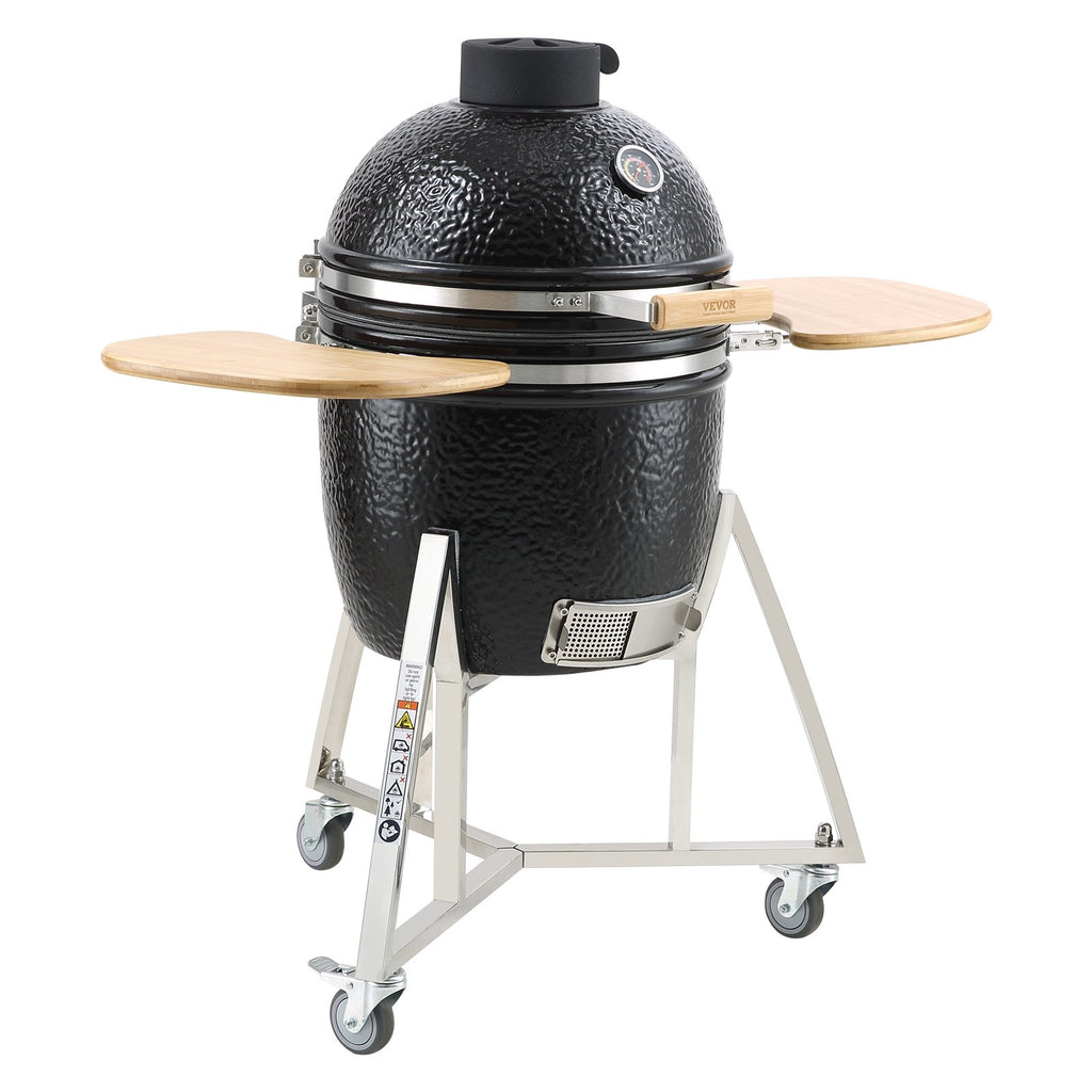 VEVOR Portable Charcoal & Gas Grill • Heavy‑Duty Stainless Steel • Mini Smoker with Cart & Cover