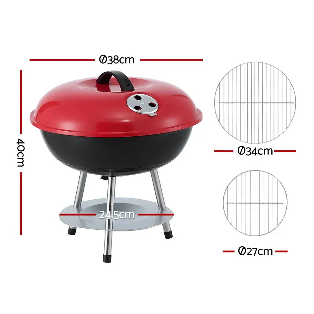 Grillz Portable Charcoal BBQ Grill - BBQ Backyard Supply Co